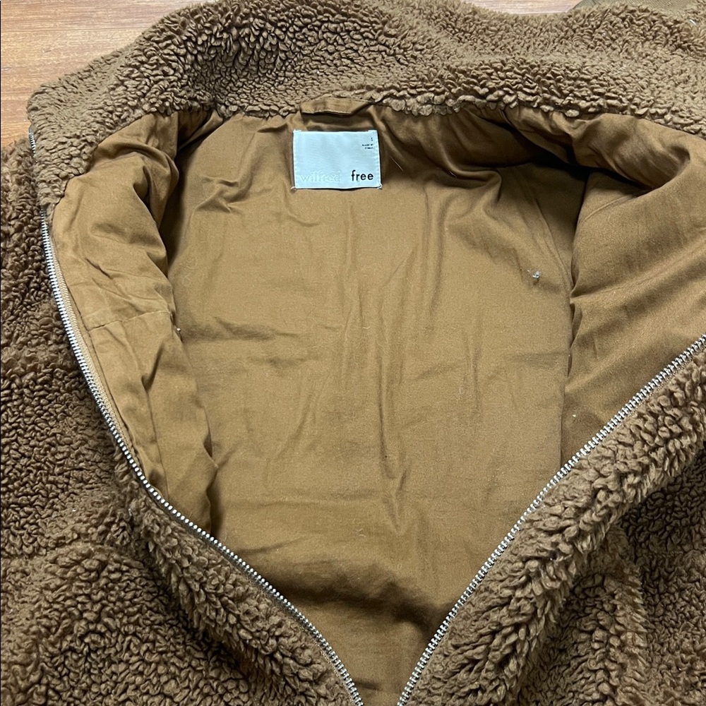 Wilfred Brown Sherpa Zip Jacket - Picture 7 of 7